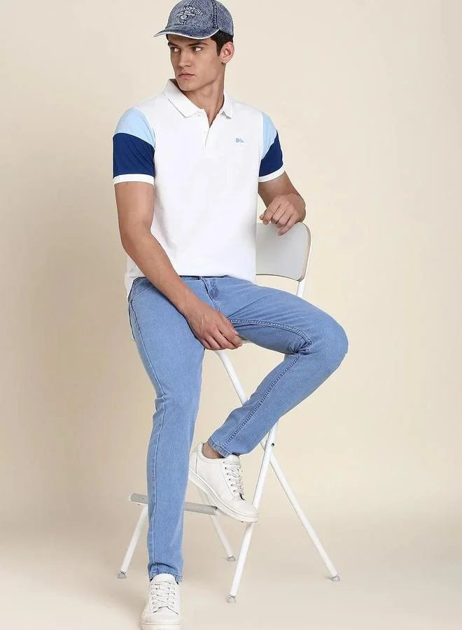 Dennis Lingo Men Contrast Sleeve Regular Fit Polo